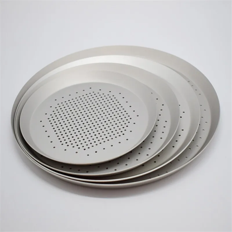 hole Nonstick Pizza Baking Pan Tray Plate Dishes Holder Bake ware Kitchen Baking Tools Accessories Pizza Screen Pan Metal Net