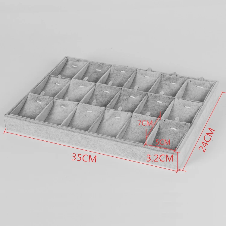 35*24 черный/серый бархат ювелирные изделия дисплей подставка ожерелье набор из сережек и кулона витрина с 18 сетки новое поступление