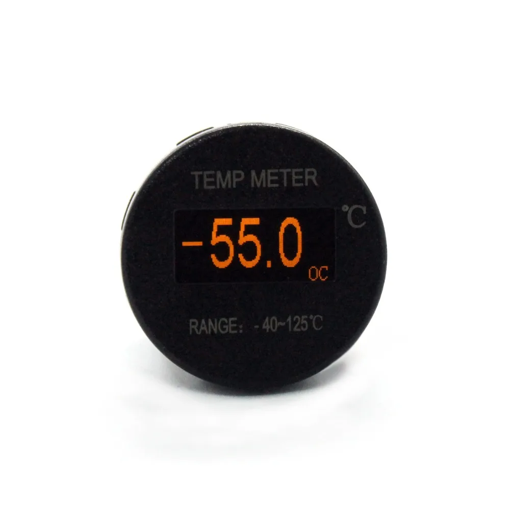 Мини OLED DC термометр OLED экран корпус ПК Автомобиль Мотоцикл аксессуары термометр