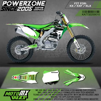 

PowerZone Custom Team Graphics Backgrounds Decals 3M Stickers Kit For Kawasaki KX250F 2013-2016 010