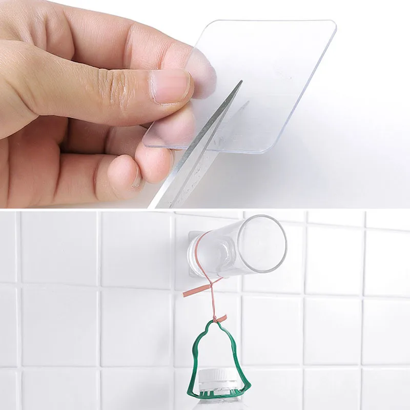 

Auxiliary Stickers Strong Without Trace 20pcs Double-sided Transparent Plastic Suction Cup Car Hook Magic Pad Car Magic Stickers
