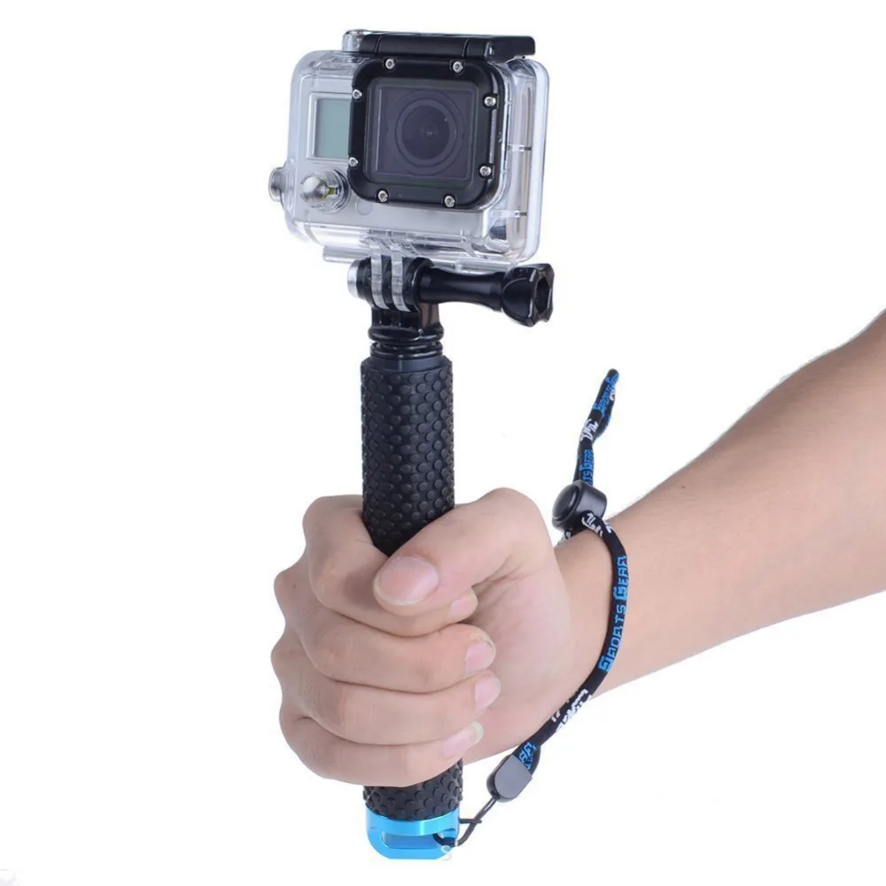 Extendable Selfie Stick 19" Handheld Monopod Mount Adapter For GoPro