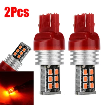 

2PCS T20 7443 15 RED LED DUAL FILAMENT CAR UTE BRAKE STOP TAIL LIGHT BULB