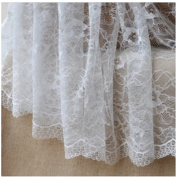 Handmade diy clothes lace fabric material white smoothens high quality ...