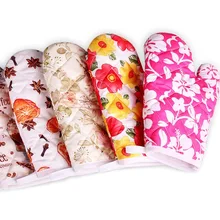 Изолированный Терилен кухонный инструмент Нескользящая силиконовая перчатка для микроволновки термостойкие рукавицы для выпечки 1 шт