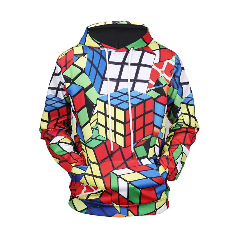 

Rubik's Cube Grids 3D Print Sweatshirts Men Hoodies Tracksuit Pullover Autumn Winter Hoody Hooded Coat Brand