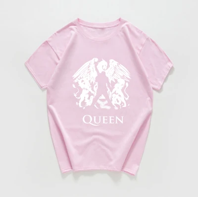 Блестящая рок-группа queen футболка для женщин размера плюс хлопок Летняя женская футболка, винтажная уличная футболка femme harajuku - Цвет: W375MT pink