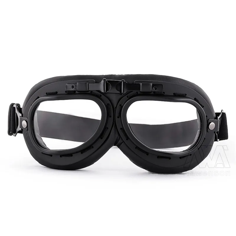 

Newest Black Frame Retro Vintage Aviator Pilot Bike Motorcycle Cycling Goggles Eyewear