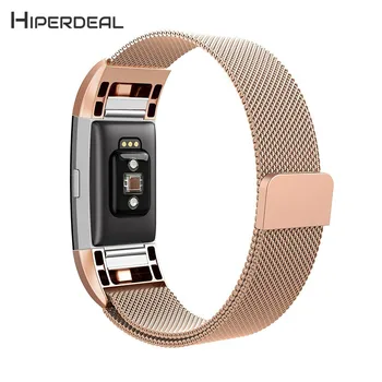 

HIPERDEAL New Milanese Stainless Steel Watch Band Strap Bracelet For Fitbit Charge 2 18Jan05 Drop Ship F