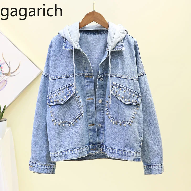 

Gagarich Women Jacket Spring New 2019 Korean Version Loose Thin Short Heavy Industry Harajuku Denim Female Jackets Fashion Tops