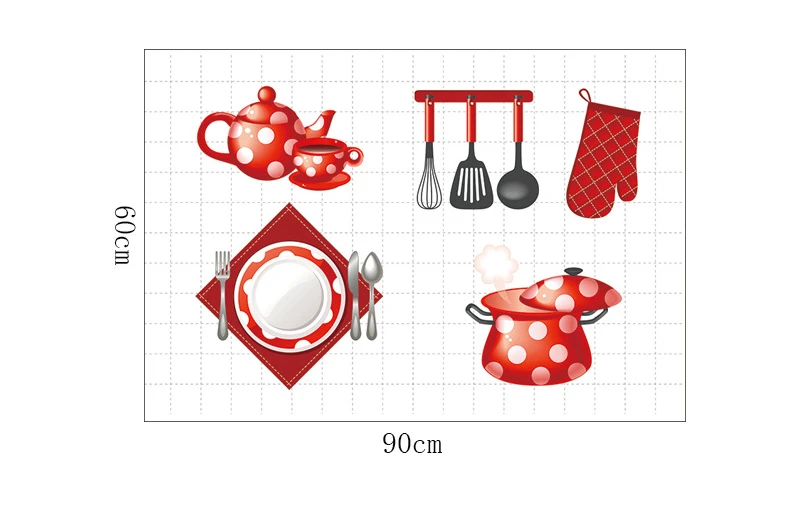 2pcs Cutlery pattern Oil Proof Sticker Aluminized Paper Self Adhesive kitchen Wall Sticker Wallpaper High Temperature Resistance 2pcs Cutlery pattern Oil Proof Sticker Aluminized Paper Self Adhesive kitchen Wall Sticker Wallpaper High Temperature Resistance