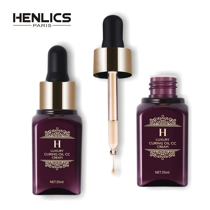 

HENLICS Organic Plant Essential Oil CC Cream Face Makeup Liquid Foundation Concealer with Moisturizer Oil-control Function