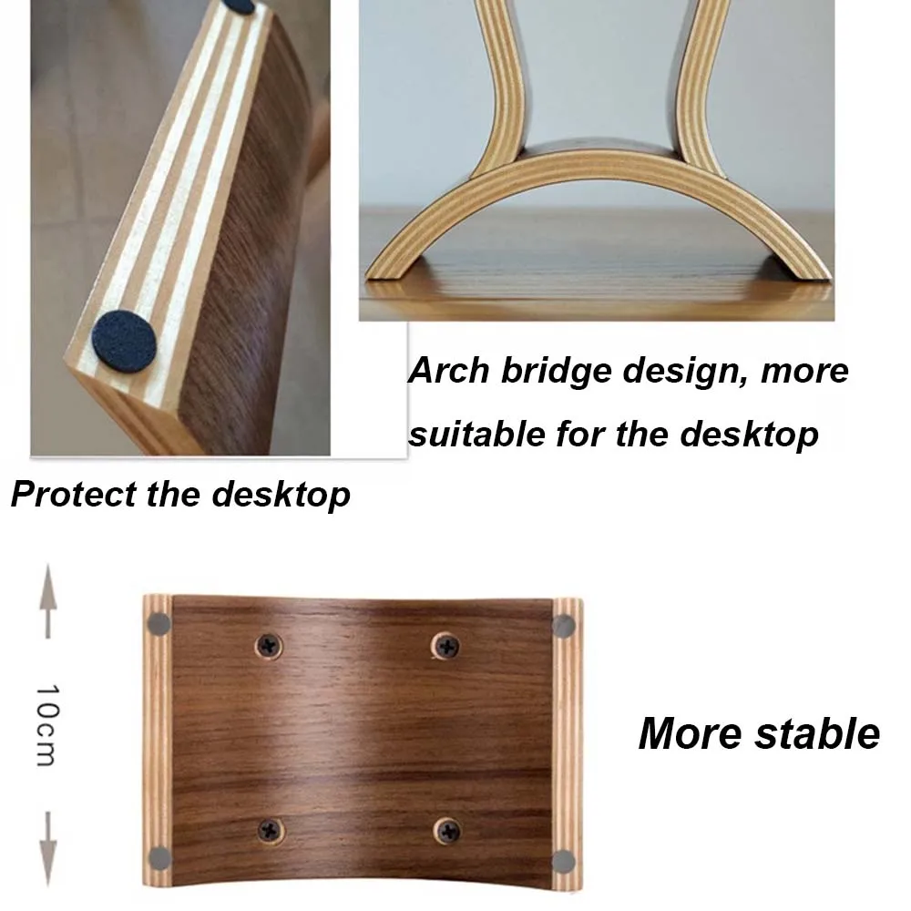 JINSERTA Classic Wooden Headphone Headset Stand Earphone Holder Walnut Hanger Display Shelf Earphone Accessories