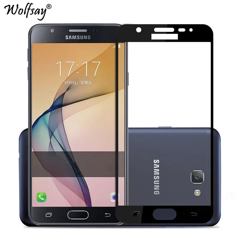 Полное покрытие экрана протектор для стекла Samsung Galaxy J7 2015 закаленное стекло J700