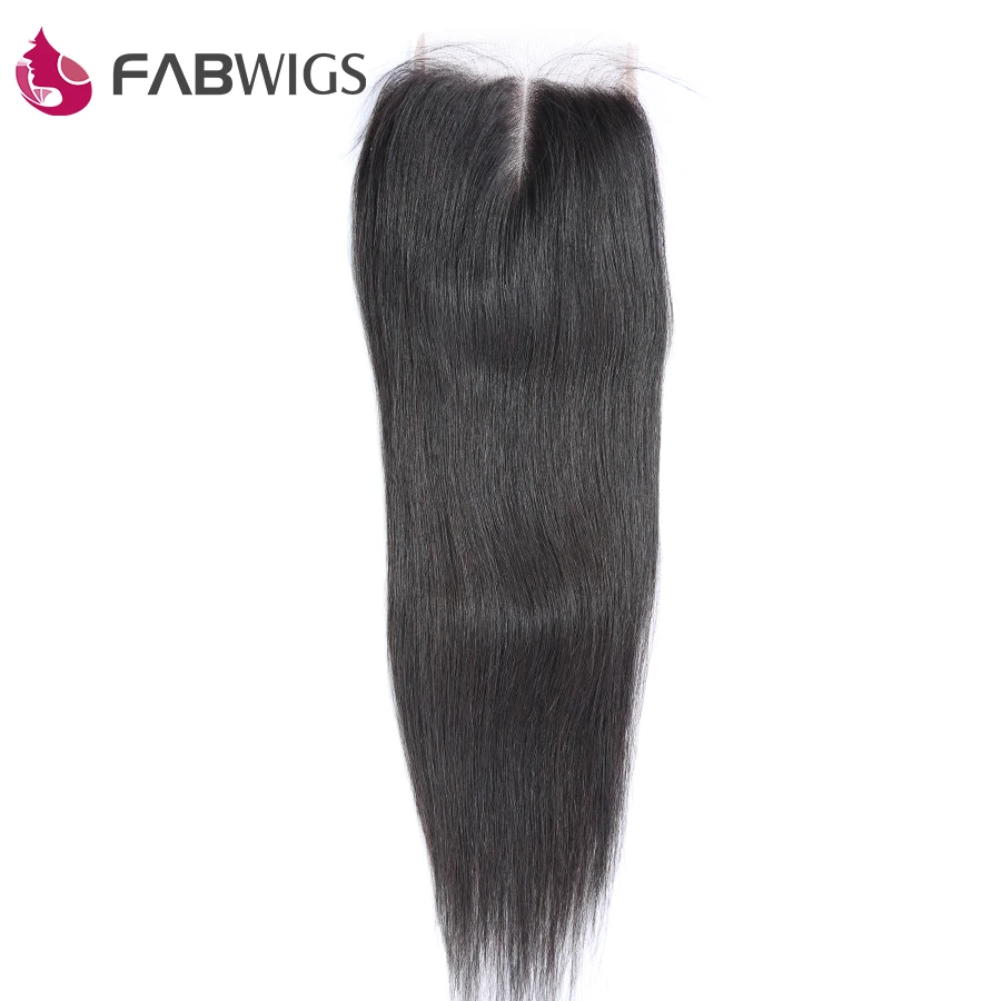 Fabwigs перуанский шелковистая прямая 5x5 Синтетическое закрытие шнурка волос 100%