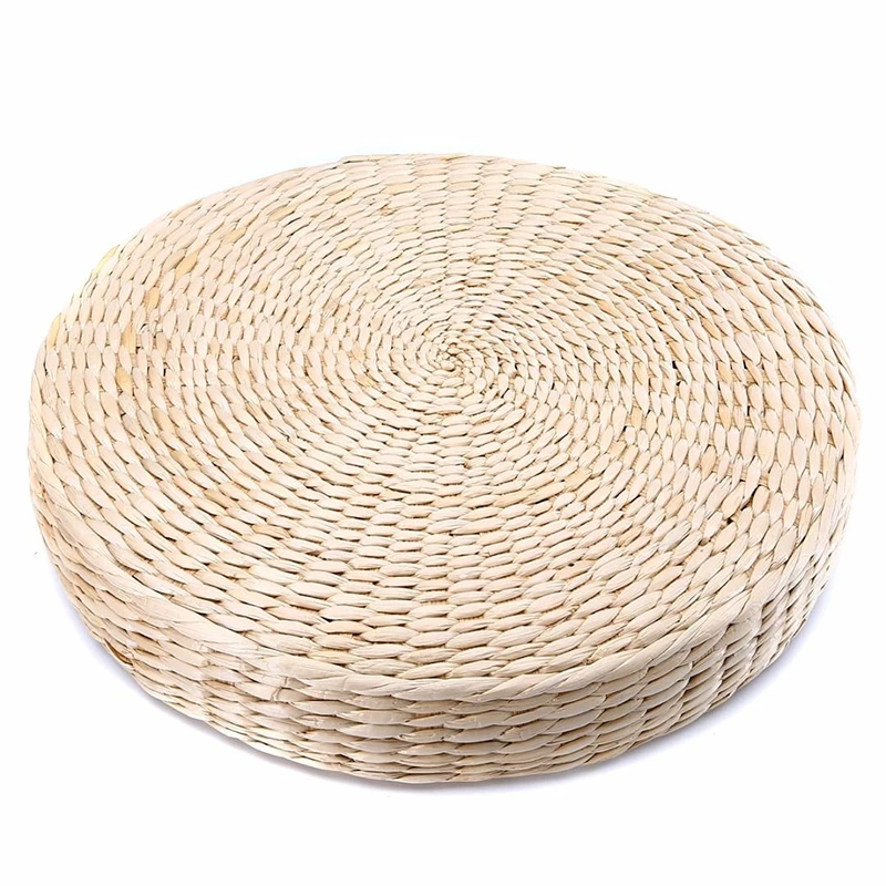 

40CM Round Pouf Tatami Cushion Floor Mat Natural Straw Meditation Yoga Seat Mat*