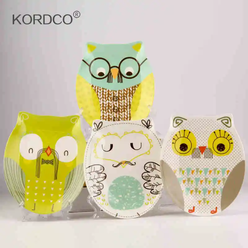 Plate Breakfast Tray Dim Sum Plate And Creative Cartoons Owl Snacks