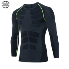 YEL высокоэластичная спортивная рубашка, облегающая Мужская быстросохнущая футболка с длинным рукавом для бега, одежда для спортзала, фитнеса, топ для мужчин s, футболка для футбола