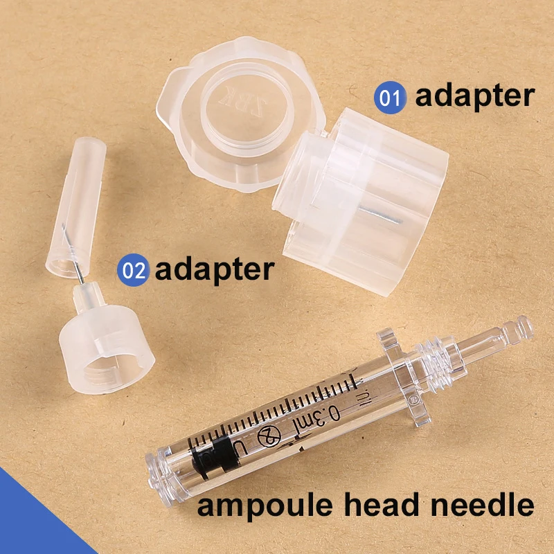 

50pcs Syringe Adapter or Medicine Needle Ampoule head for hyaluron gun hyaluron pen High Pressure wrinkle removal water syringe