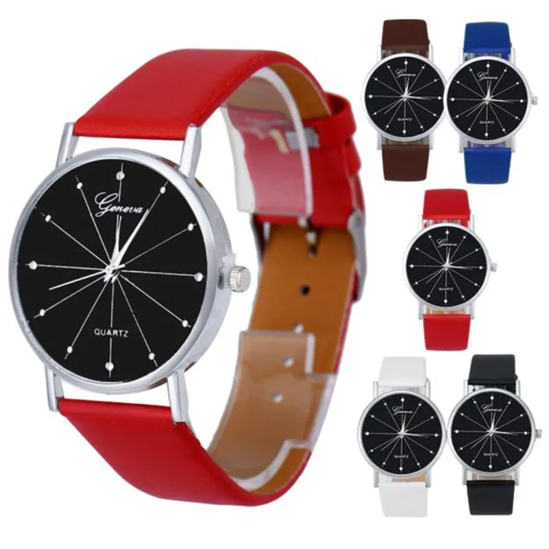 Women's watches casual watches Quartz Dial Analog women's watches with leather bands Women Watches Clock Reloj mujer M14#N (5)