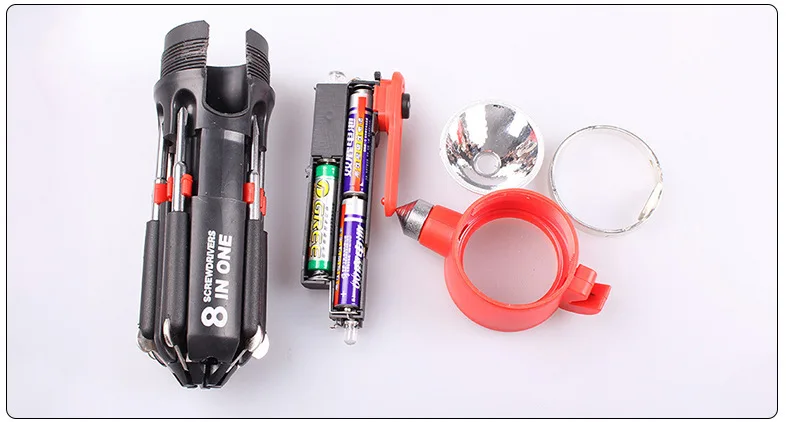 09 JDSR 8 in1 Precision Torx Screwdriver Set PhillipsSlotted Bits LED Torch Light Up  Multitool Home Appliances Repair Hand Tools