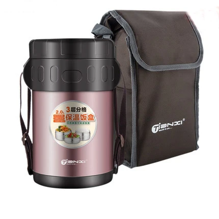 Dubbele Wand Vacuüm Lunchbox 24 Uur Isolatie Voedsel Container Volwassen Kid Thermos Emmer Gratis Warmte Behoud Zak Dubbele Wand Vacuüm Lunchbox 24 Uur Isolatie Voedsel Container Volwassen Kid Thermos Emmer Gratis Warmte Behoud Zak
