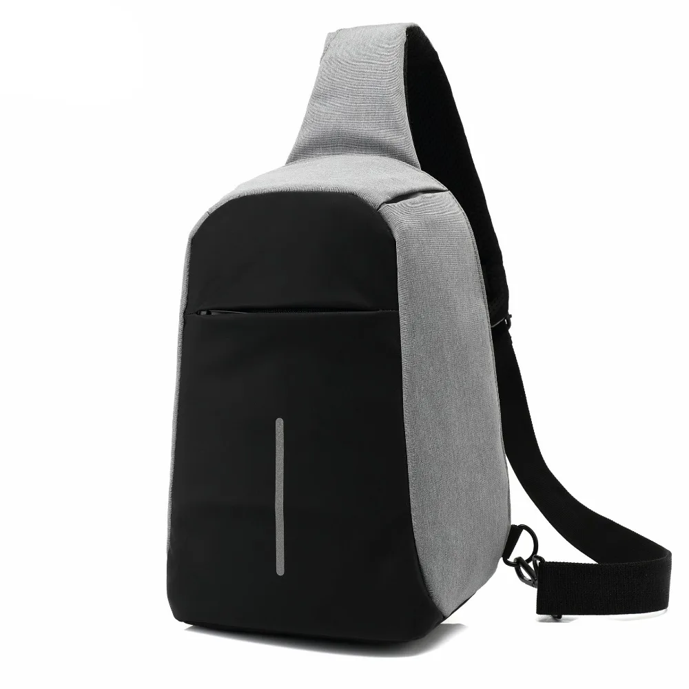 

OZUKO Anti theft Crossbody Bags for Men Messenger Chest Bag Pack Casual Bag Waterproof Canvas Single Shoulder Strap Pack