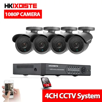 4CH система видеонаблюдения 1080P HDMI AHD 4CH DVR 4 шт. 2,0 Мп ИК наружная камера безопасности 3000TVL камера наблюдения 1080 P ahd dvr