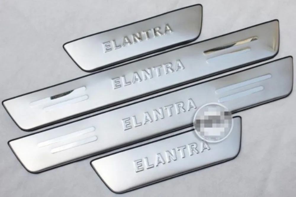 Высококачественная Накладка на порог из нержавеющей стали для Hyundai Elantra