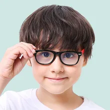 Модный анти-синий светильник, очки, мягкая оправа, компьютерные дизайнерские очки, очки для детей