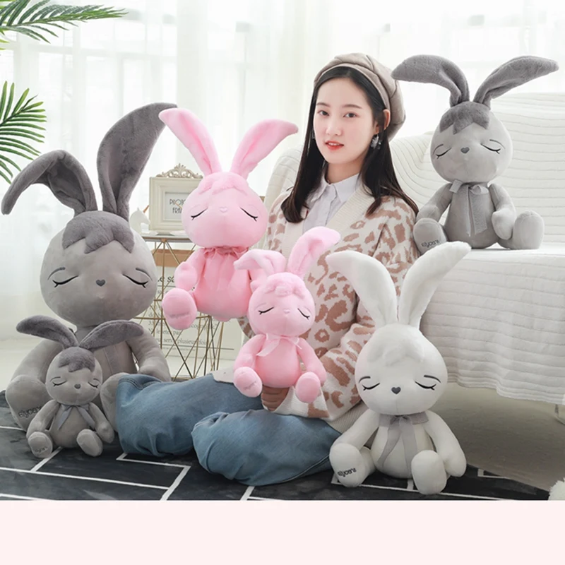 

Beautiful Rabbit Plush Toys Soft Cartoon Animal Bunny Stuffed Doll Baby Sleeping Accompany Toy House Decoration Doll Kids Gifts