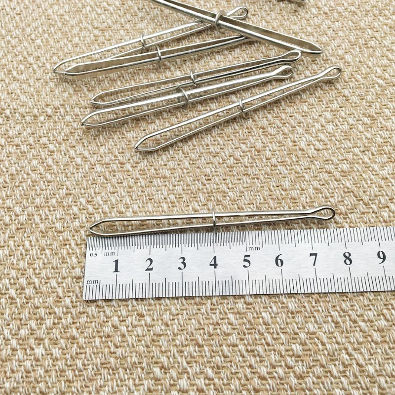 10pcs Steel Sewing DIY Tools Wear Elastic Band Wear Belt Stitch Wear Elastic Clip Handle Craft Sewing Tool Cross-stitch Tools