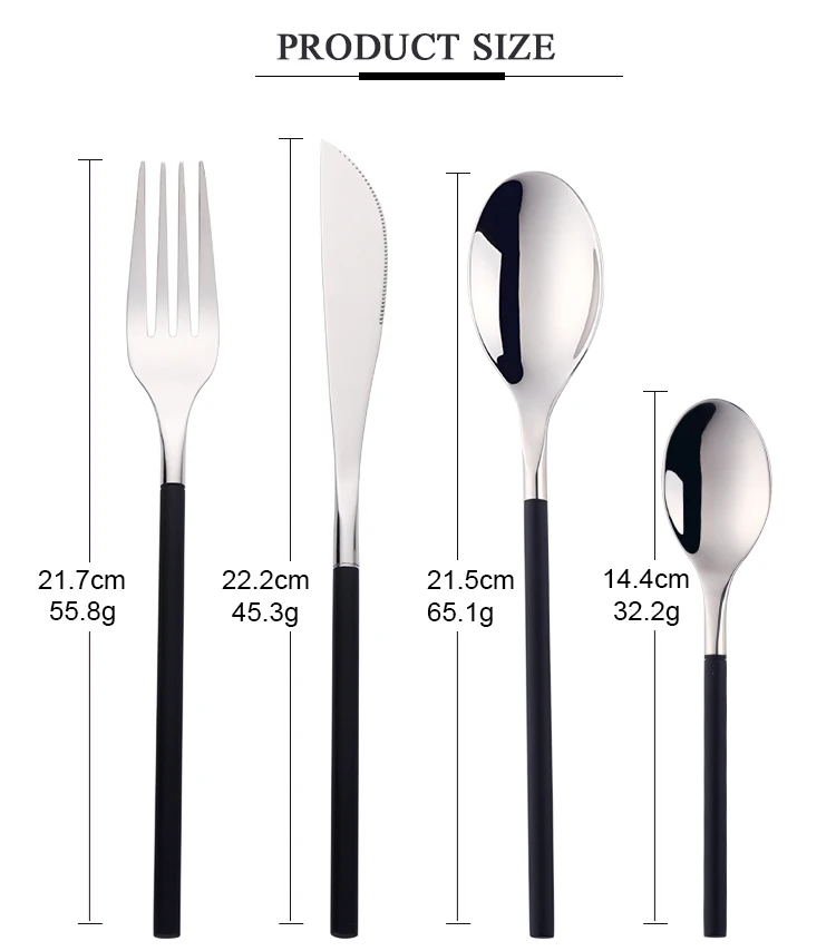 Матовый черный набор посуды 304 набор столовых приборов из нержавеющей стали 16 штук серебряный нож вилка Столовые приборы столовые приборы для западной еды