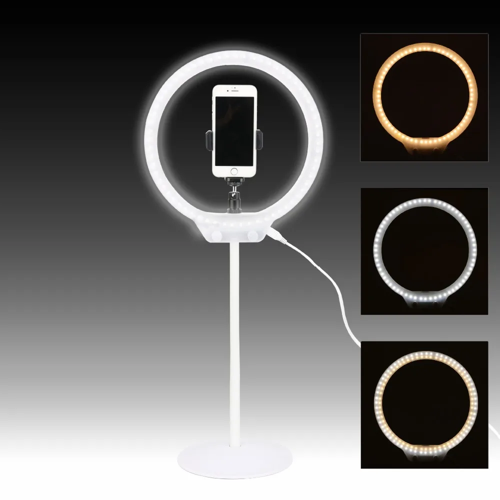 

Dimmable Ring Light USB 128 LED Lights For Makeup Youtube Video Live Studio Camera Photo Studio Photography Tabletop Ring Lamp