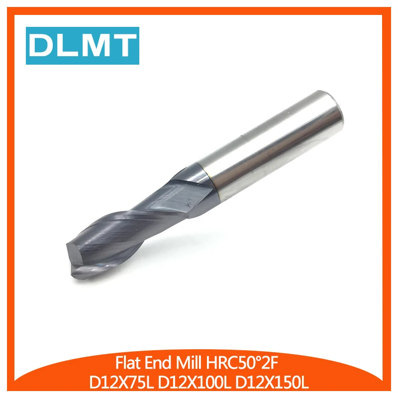 HRC50 2F-D12X75L D12X100L D12X150L 12 мм плоские фрезы твердосплавные спиральные концевые с