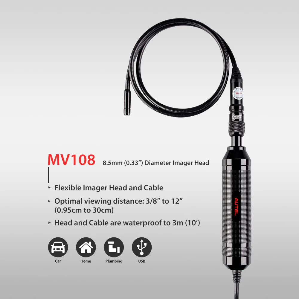 Autel MaxiVideo MV108 8 5 мм цифровая камера для проверки мощная MaxiSys Pro и ПК поддержка