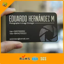 Бесплатный образец! Матовый, на заказ черная металлическая визитка