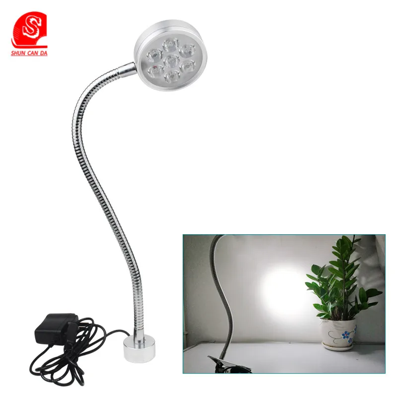 

24v 36v 220v Magnetic base led work light 7W flexible hose industrial led lamp Lathe garage workshop cnc sewing machine lights