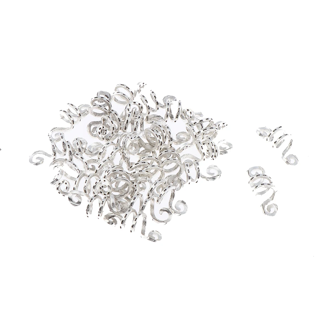 30pcs Hair Beads Rings-Dreadlock Hair Accessories Norse Spiral Hair Coils Spring Beads for Braid Beards Hair Jewelry DIY.