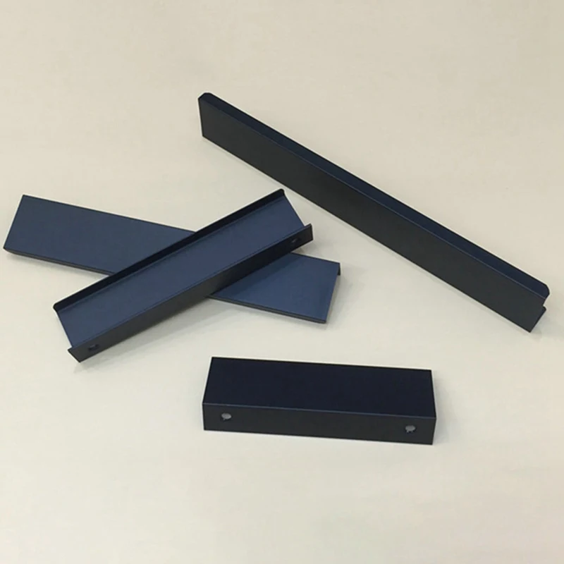 

Modern Simple Cabinet Door Edge Handle Wardrobe Drawer Pulls Black Hidden Furniture Handles Zinc Alloy Kitchen Cabinet Knob