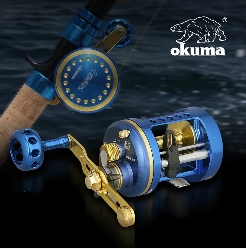 Okuma CJ-250/400 приманки кастинговая катушка рыбалка Шестерни правой металлический 5BB море троллинговая Катушка 5,1: 1 Сильный барабан колеса приманки катушки