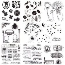 Block frame Flowers stick figure series TPR clear stamp Transparent Stamp For DIY Scrapbooking Card Making