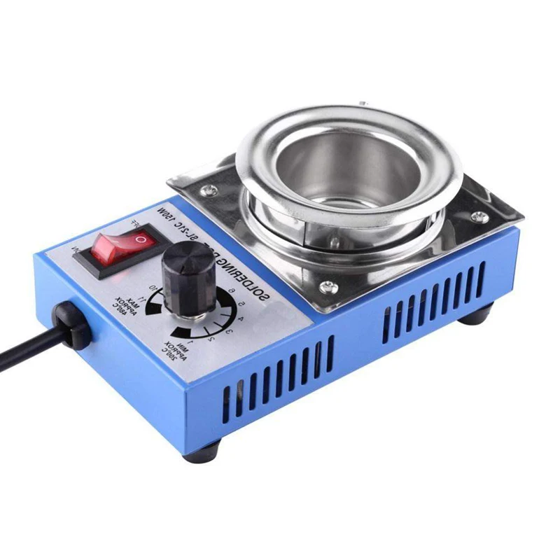 

100W 150W 250W 300W Solder Pot Soldering Desoldering Bath Titanium Plate 38mm 50mm 80mm 100mm 50-520 Degree 220V