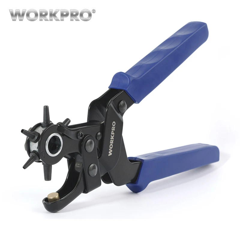 WORKPRO Hole Punching Pliers Watch Repair Tools Puncher for Watch band Card Paper Perforator 