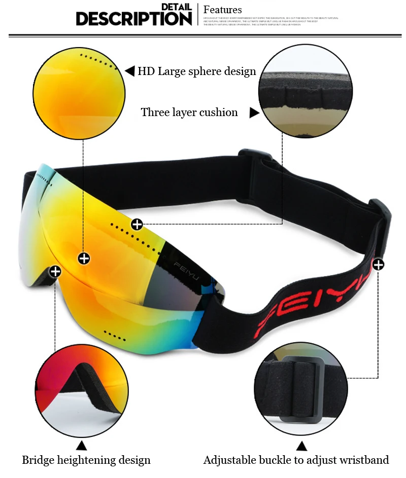 Лыжные очки для детей и взрослых, очки для сноуборда, противотуманные очки Gafas для мотокросса, мужские/женские лыжные спортивные очки, снежные очки для катания на коньках