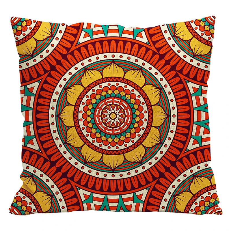 

Hoomall Fashion Christmas Decorations for Home Pillow Ethnic India Style Printed Cushion Cover for Sofa Square Throw Pillows