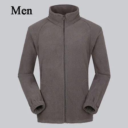LoClimb Мужская и женская спортивная флисовая куртка для активного отдыха зимние лыжные пальто с подогревом треккинговые походные куртки одежда AM132 - Цвет: men gray