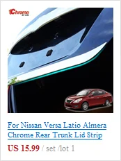 Для Nissan Versa Latio Almera вентиляционное отверстие задний багажник хромированная крышка отделка молдинг аксессуары для автомобиля Стайлинг 2012