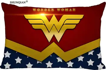 

New arrival Custom Zippered Rectangle wonder woman logo Pillow Case (Two sides) High Quality Comfortable Pillow cover
