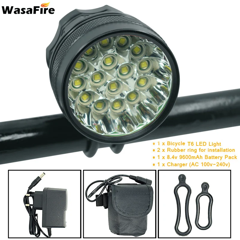 

WasaFire 16*XML-T6 LED lamp Bicycle front Light 40000lm Bike Light Headlight Bike Accessories for Outdoor Riding Cycling lamp